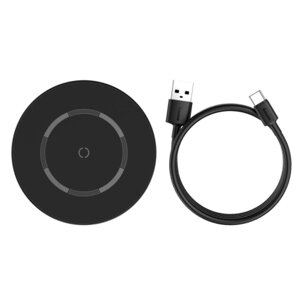 Бездротовий зарядний пристрій Baseus Simple Magnetic Wireless Charger (suit for IP12) Black