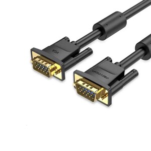 Кабель Vention VGA (3+6) Male to Male Cable with ferrite cores 1M Black (DAEBF)