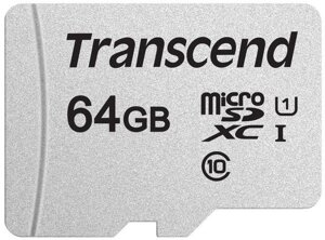 Картка пам'ятi transcend microsdxc 300S 64GB UHS-I U1 no ad