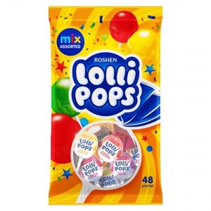 Льодяники Roshen Lollipops з йогуртовий смаками 0.92 кг