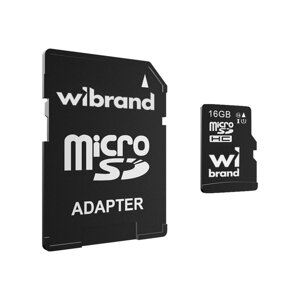 MicroSDHC (UHS-1) Wibrand 16Gb class 10 (adapter SD)