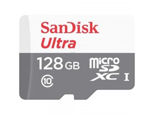 MicroSDXC (UHS-1) SanDisk Ultra 128Gb class 10 A1 (100Mb/s) (adapter SD)