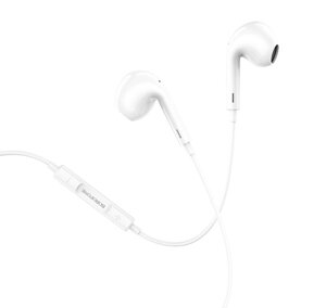 Навушники BOROFONE BM30 Max Acoustic wire control earphones for iP with mic White