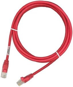 Патч-корд RJ45, 568A/B, UTP, powercat 5e, LSZH 3м, червоний, MOLEX