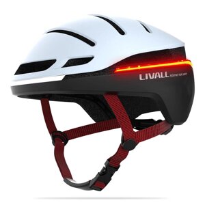 Захисний шолом Livall EVO21 (L) Snow (58-62см), передній та задній ліхтар поворотів та стопів, додаток,