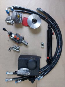 Комплект гідравліки для встановлення на мотоблоки та мінімототрактора з гідроциліндром, люксовий набір