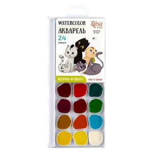 Акварельні фарби 24 кольори Rosa Kids Cats б/п 301206