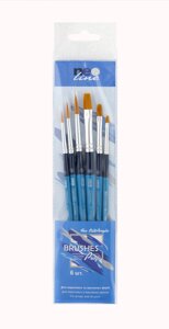 Пензлики синтетика Neo Line Brushes Prof набір 6 штук SB336