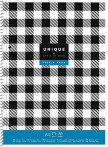Коледж-блок спіраль А4+ Школярик 80 аркушів у клітинку білий блок A4-080-6506K