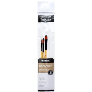 Набір пензлів для акрилу Art Nation Artist Brush 3 шт (6,8,4) AS330-2