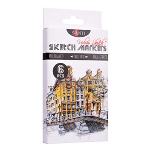 Набір маркерів Santi sketch Urban Scetch 6 штук 390548