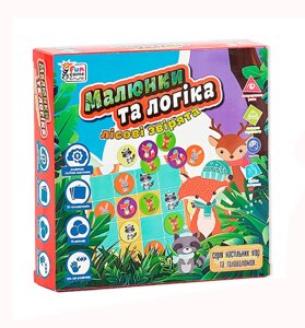 Настільна гра Малюнки та логіка - Лісові звірята 4FUN Game Club у коробці UKB-B 0032