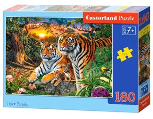 Пазли 180 елементів Castorland Сім'я Тигрів (B-018482)