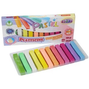 Пластилін 12 кольорів Class Чисті руки PASTEL ECO 200 гр. 7653C