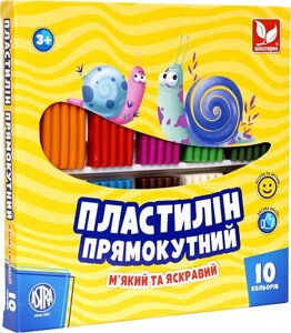 Пластилін восковий Школярик 10 кольорів прямокутний (303116003)