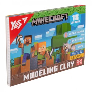 Пластилін Yes Minecraft 18 кольорів 360 гр 540678