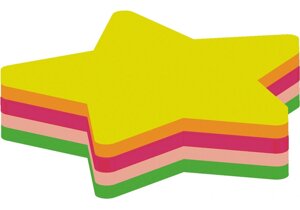 Стікери Зірка Economix 45*50 мм 80 аркушів 4 кольори E20955