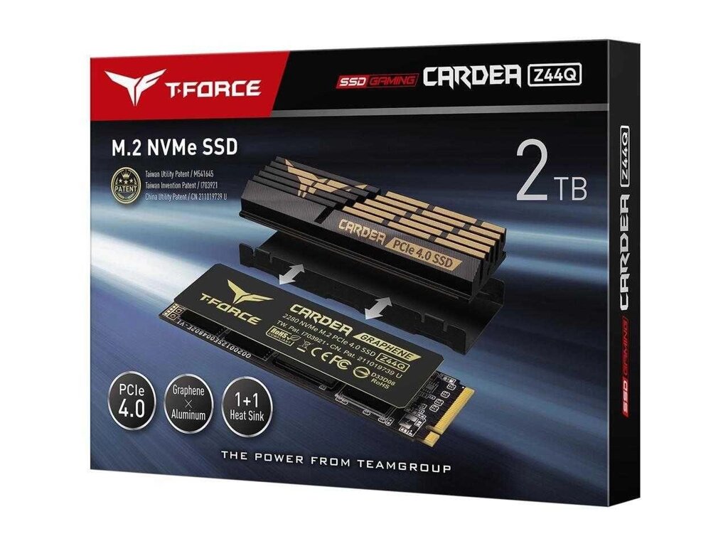 2TB SSD Team Group T-FORCE CARDEA Z44Q M. 2 2280 Gen4.0 x4, NVMe 1.4 від компанії ARTMOS - Інтернет магазин - фото 1