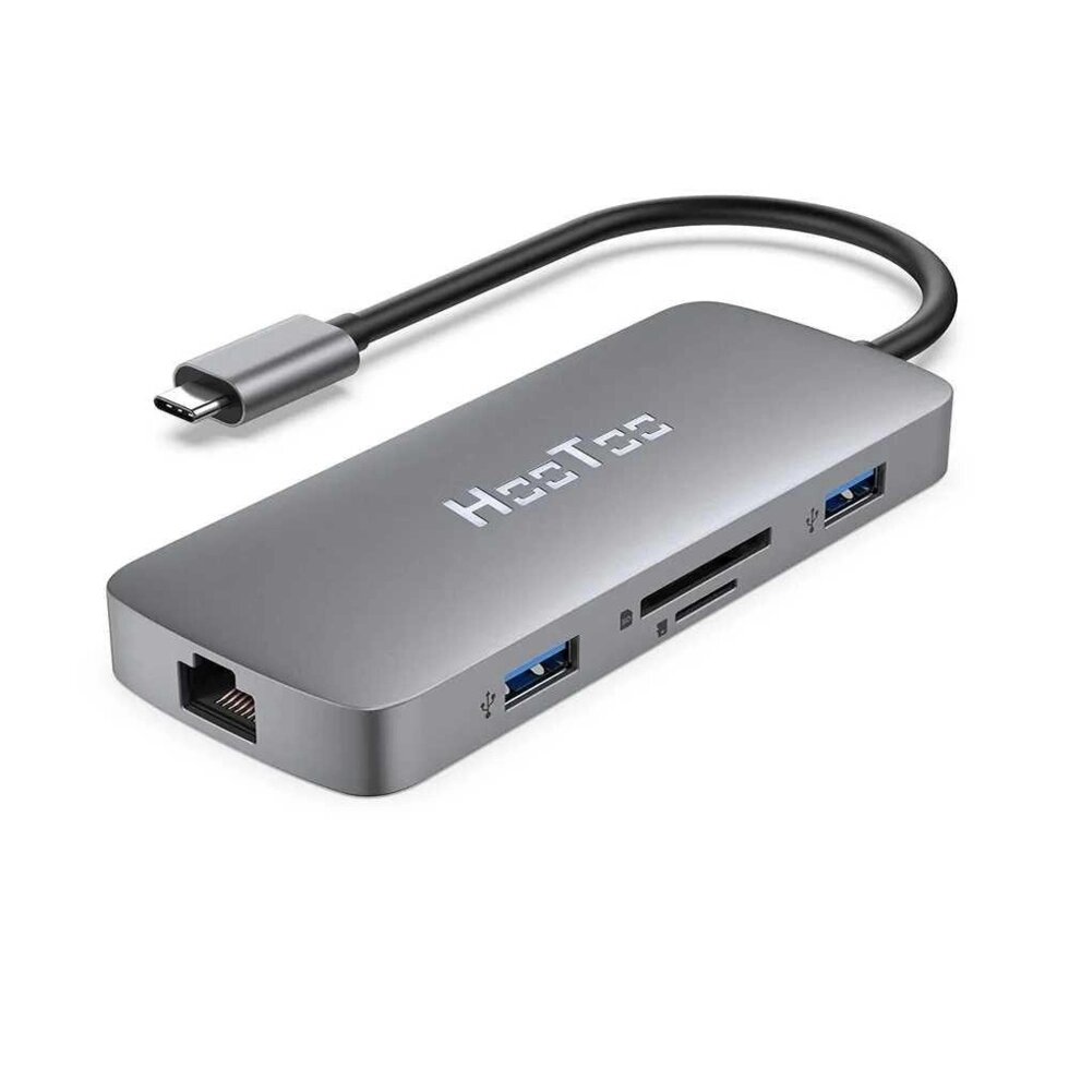 Адаптер HooToo Shuttle USB-C на USB-C+HDMI+3xUSB 3.0+SD (без упаковки) від компанії ARTMOS - Інтернет магазин - фото 1