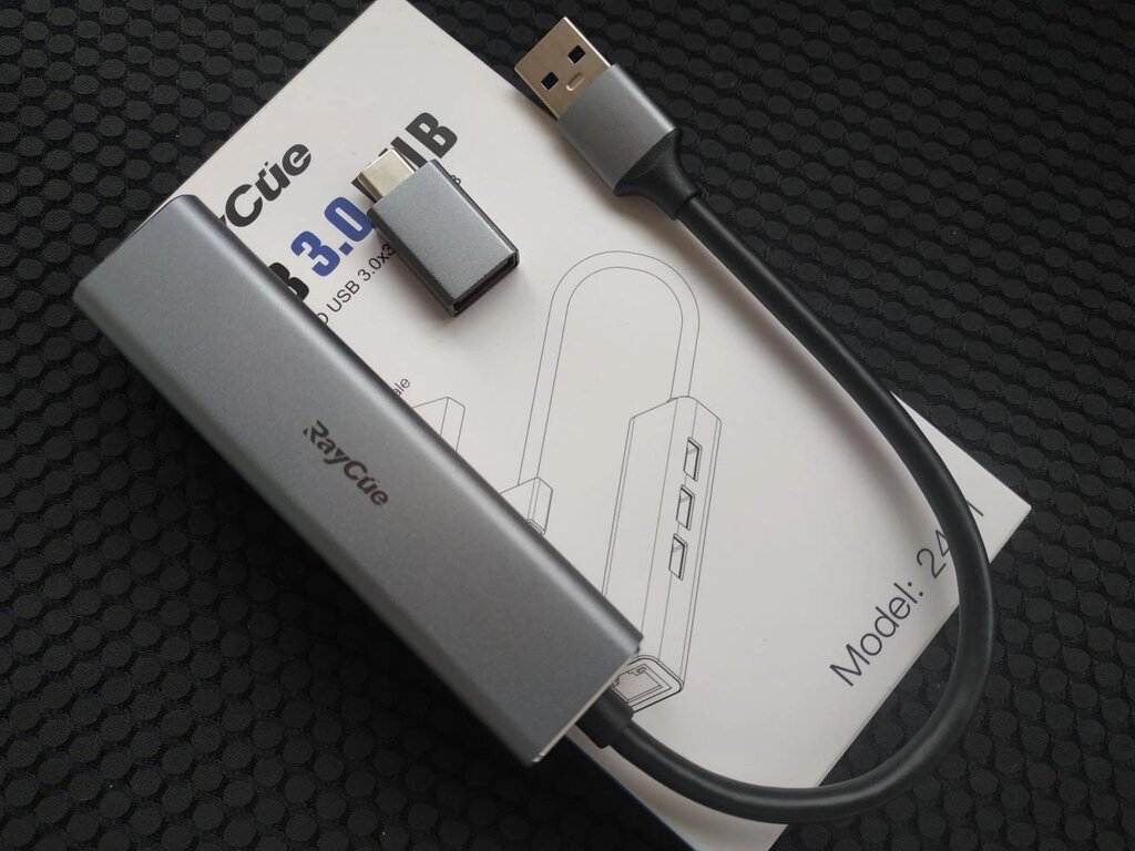 Адаптер RayCue Type C і USB 3.0 на LAN 1000Mb/s і USB 3.0 x3 (Новий) від компанії ARTMOS - Інтернет магазин - фото 1