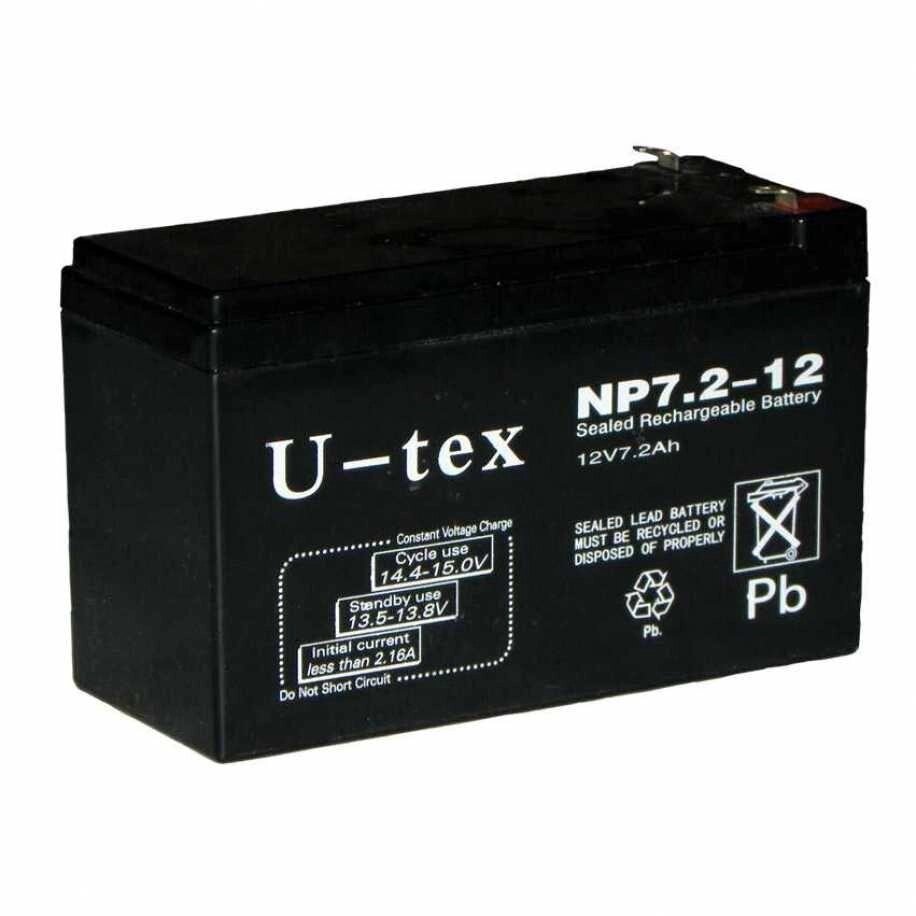 Аккумулятор U-tex 12V 7.2Ah (12 В 7.2 А·ч) NP7.2-12 від компанії ARTMOS - Інтернет магазин - фото 1