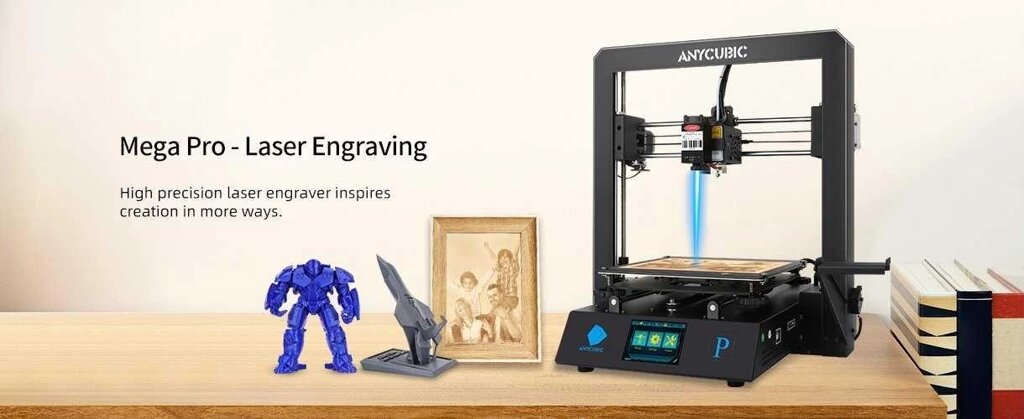 Anycubic Mega Pro 3D принтер + Лазерний гравер NEW! в наявності від компанії ARTMOS - Інтернет магазин - фото 1