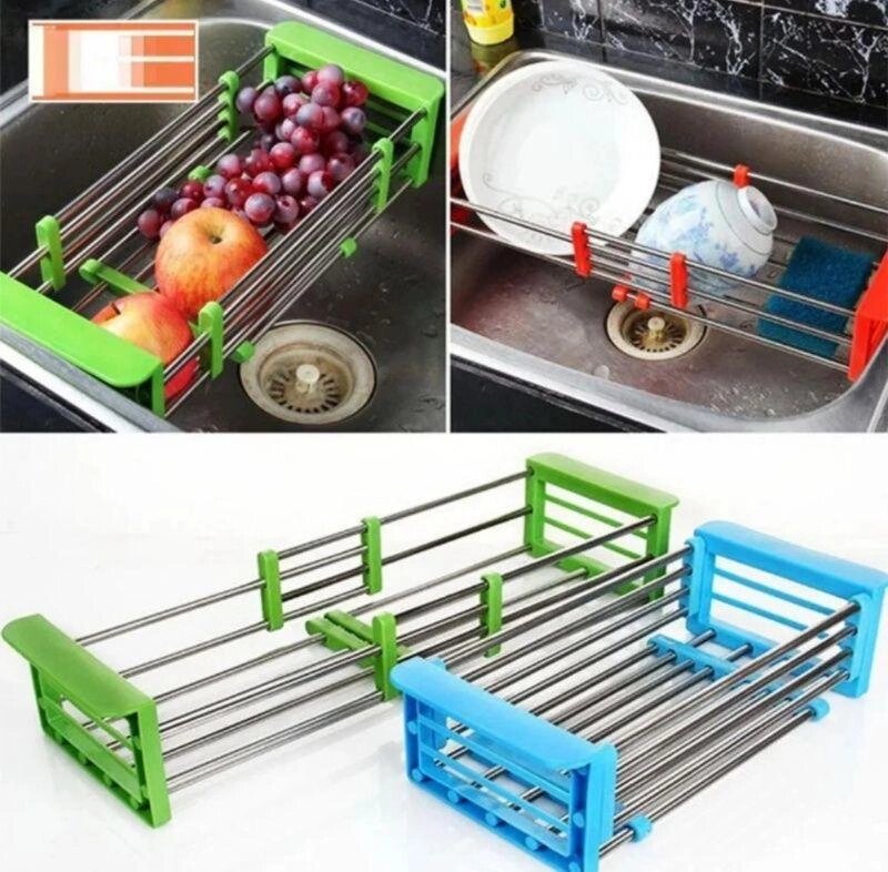 Багатофункціональна складана кухонна полиця Kitchen Drain Shelf Rack від компанії ARTMOS - Інтернет магазин - фото 1