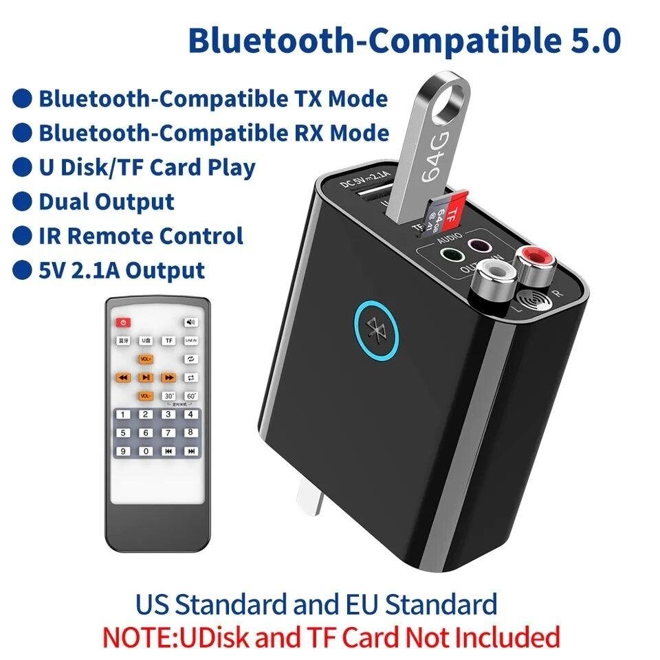 Бездротовий адаптер VAORLO QC2.0. Bluetooth 5,0, приймач, передавач від компанії ARTMOS - Інтернет магазин - фото 1