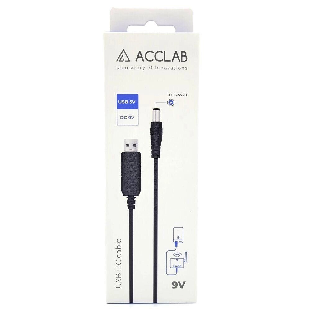 Блекаут. Новий Кабель ACCLAB USB to DC (5V to 9V, 1A) Кабель ACCLAB US від компанії ARTMOS - Інтернет магазин - фото 1