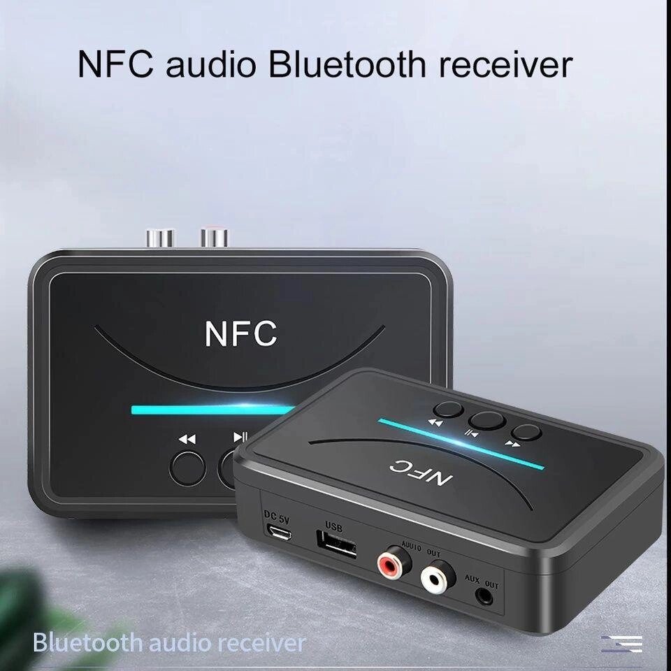 Bluetooth 5.0 приймач NFC 3,5 мм RCA AUX. Бездротовий адаптер A2DP від компанії ARTMOS - Інтернет магазин - фото 1