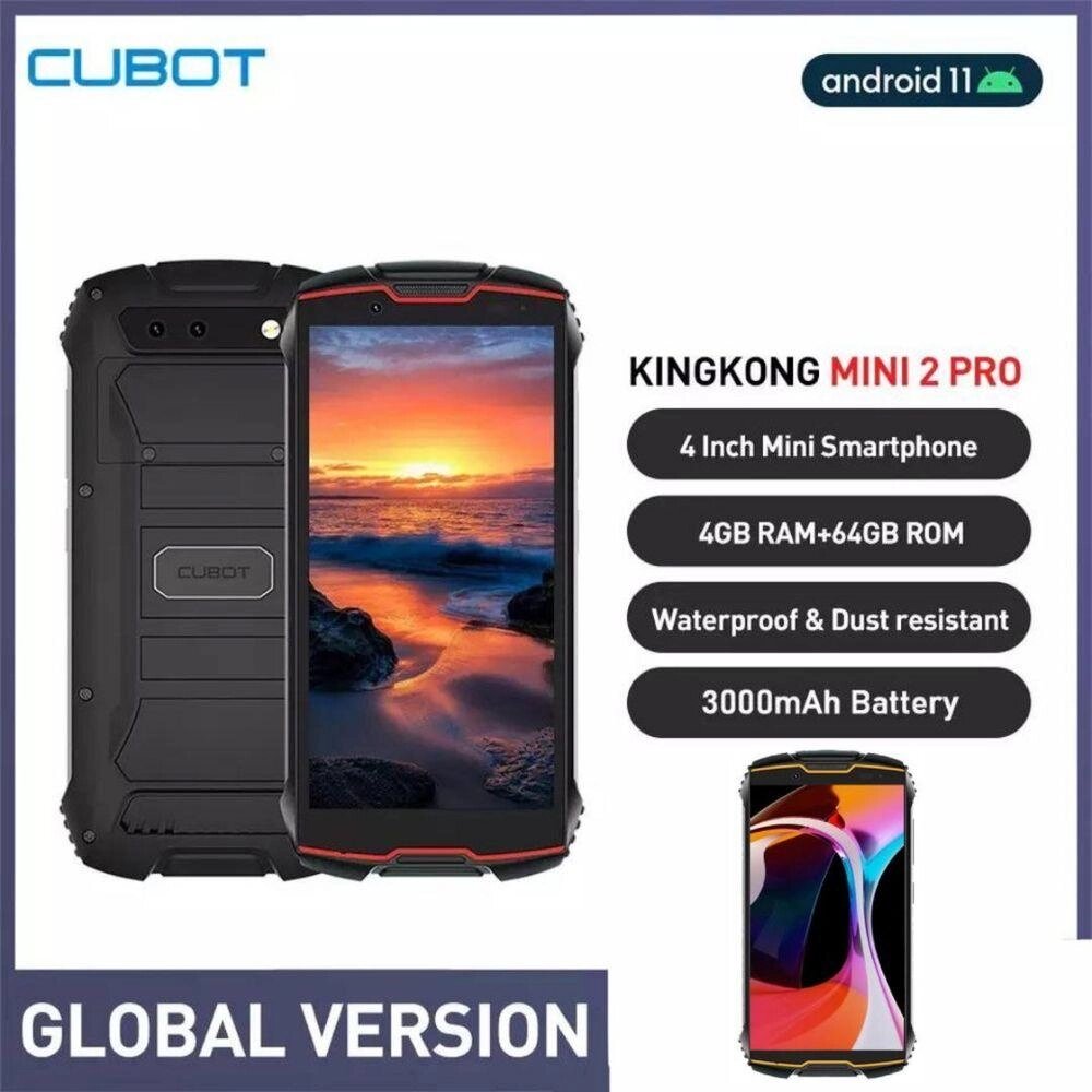 Броні Смартфон Cubot KingKong mini 2 pro 4 4/64gb 3000mAh зарядка від компанії ARTMOS - Інтернет магазин - фото 1