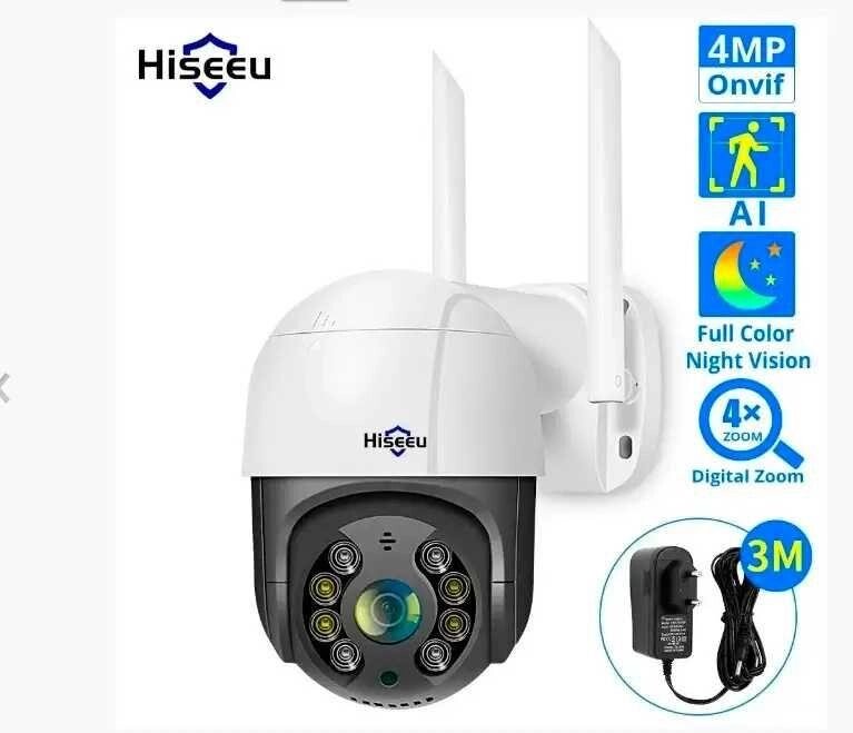 БУДОВА УЛИЧНА БЕЗДРОТОВА Hiseeu 4MP camera IP-камера wifi ptz від компанії ARTMOS - Інтернет магазин - фото 1