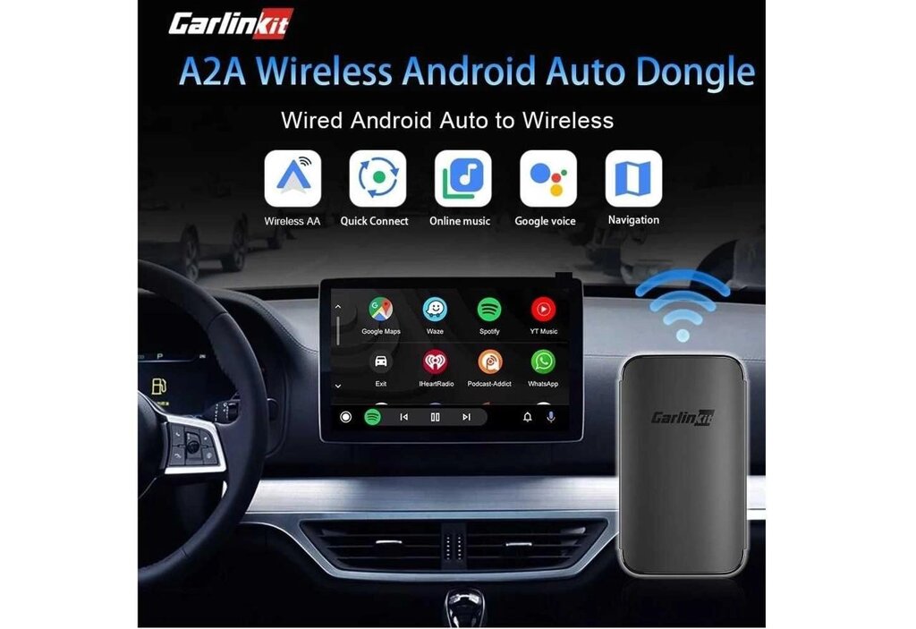 CarlinKit A2A — адаптер для бездротового Android Auto від компанії ARTMOS - Інтернет магазин - фото 1