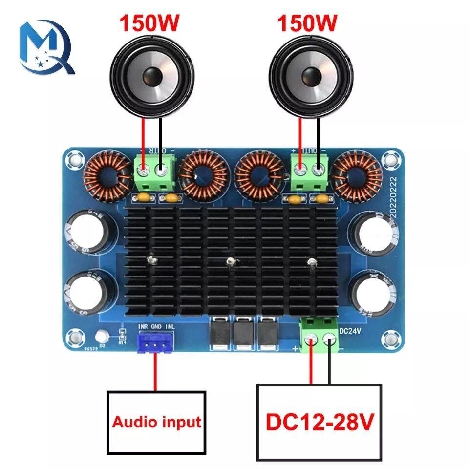 Цифровий підсилювач потужності звуку XH-A284.2*150 Watt. Стерео підсилювач від компанії ARTMOS - Інтернет магазин - фото 1