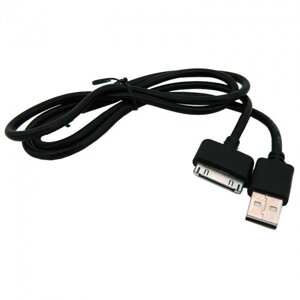 Дата кабель Walker 110 Apple 30Pin to USB 1 м Black