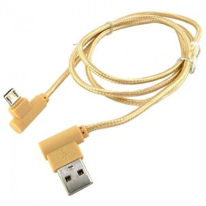 Дата кабель Walker C540 micro USB to USB 1 м Gold