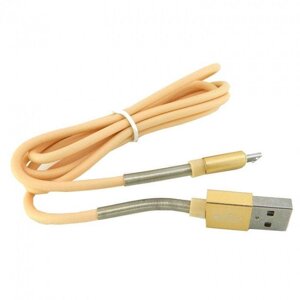 Дата кабель Walker C720 micro USB to USB 1 м Gold