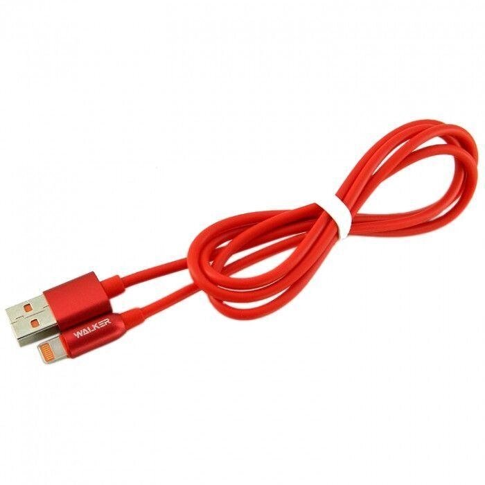 Дата кабель Walker C725 Apple Lightning to USB 1 м Red від компанії ARTMOS - Інтернет магазин - фото 1