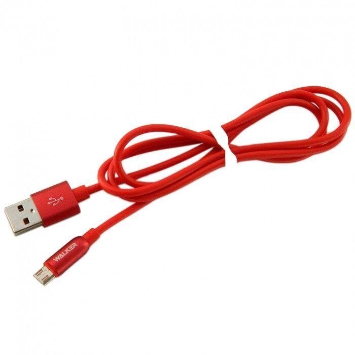 Дата кабель Walker C725 micro USB to USB 1 м Red від компанії ARTMOS - Інтернет магазин - фото 1