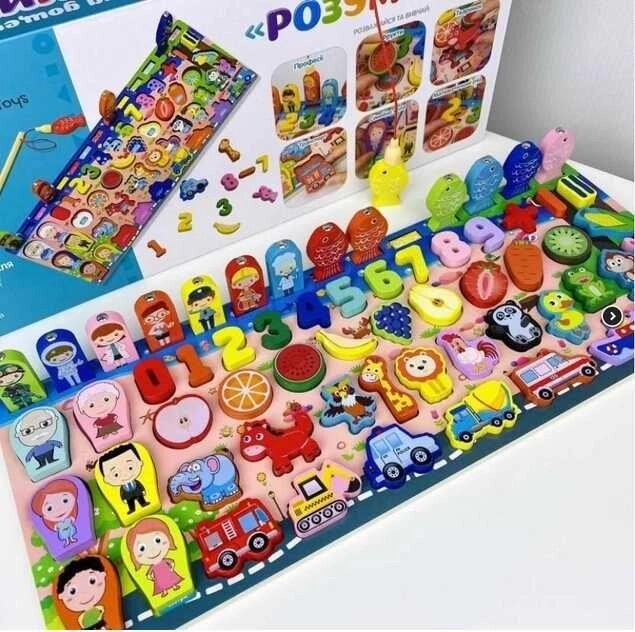 Дерев'яна дошка TreeToy 5в1 Монессорі укр. яз MD 2901 від компанії ARTMOS - Інтернет магазин - фото 1