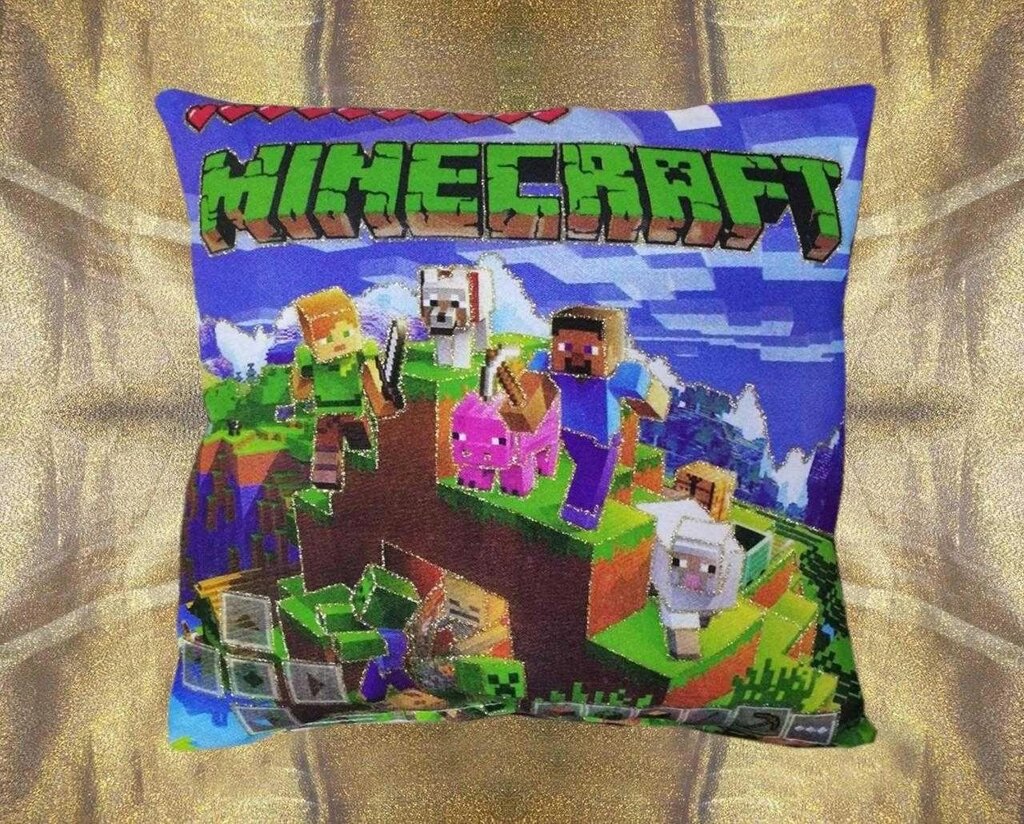 Дитяча подушка Майнкрафт minecraft подарунок хлопчикові від компанії ARTMOS - Інтернет магазин - фото 1