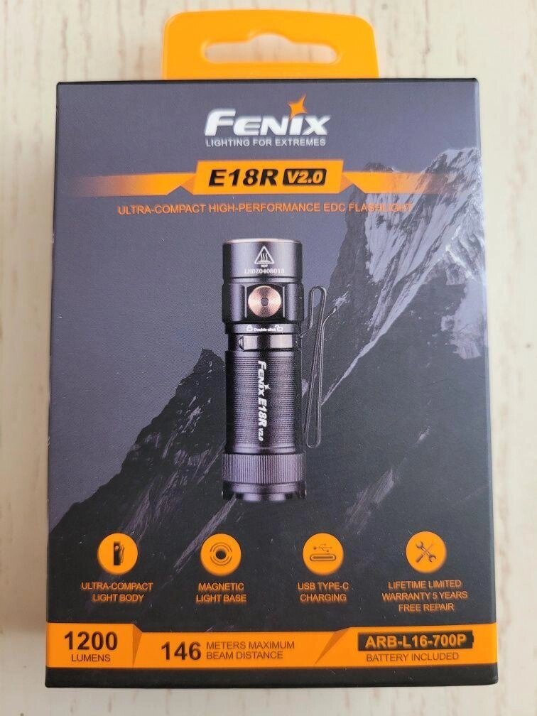 Fenix E18r v2.0, 1200 lumens, потужний EDC від компанії ARTMOS - Інтернет магазин - фото 1