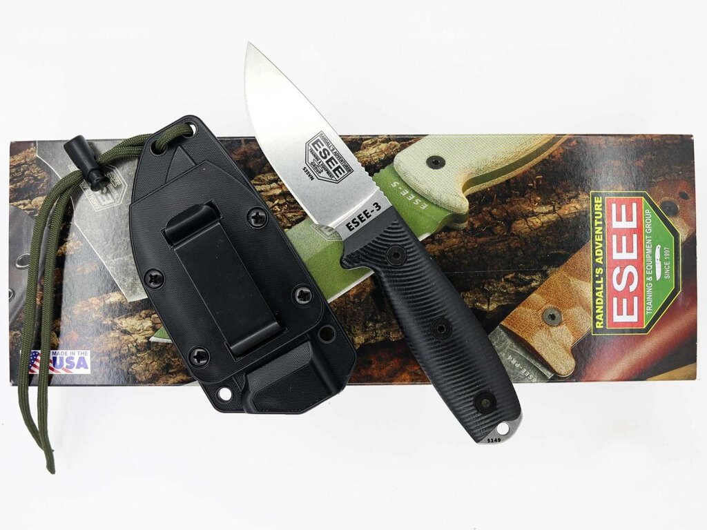 Фіксований ніж ESEE Knives ESEE-3, неіржавка CPM S35VN від компанії ARTMOS - Інтернет магазин - фото 1