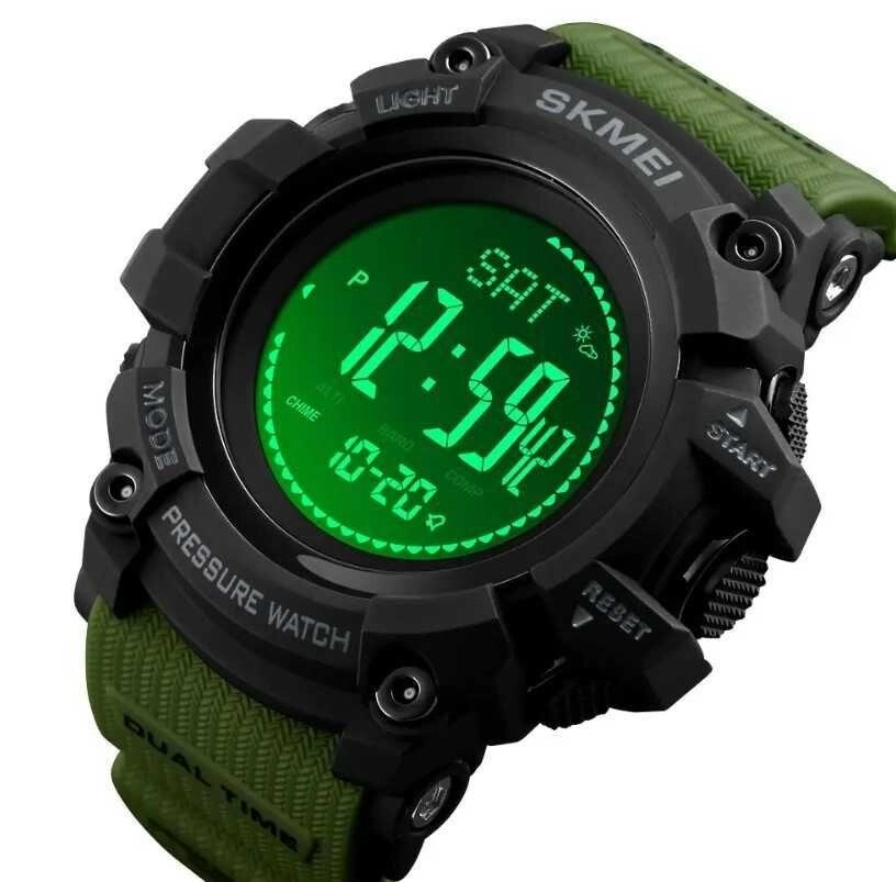 Функціональний годинник зі Skmei Compass 1358 Green (3BAR) від компанії ARTMOS - Інтернет магазин - фото 1