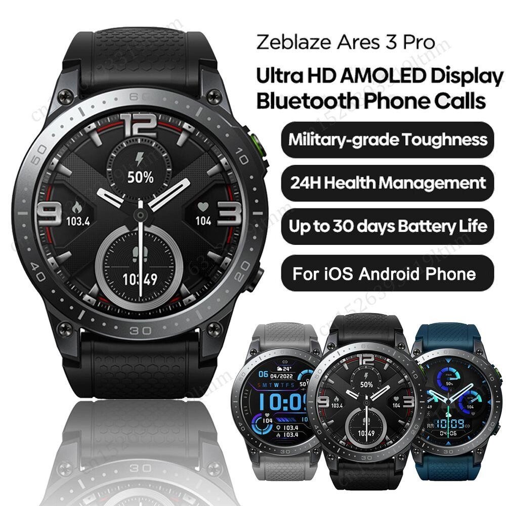 Годинники Zeblaze Ares 3 Pro watch Amoled smart виклик трекер смарт годінник від компанії ARTMOS - Інтернет магазин - фото 1