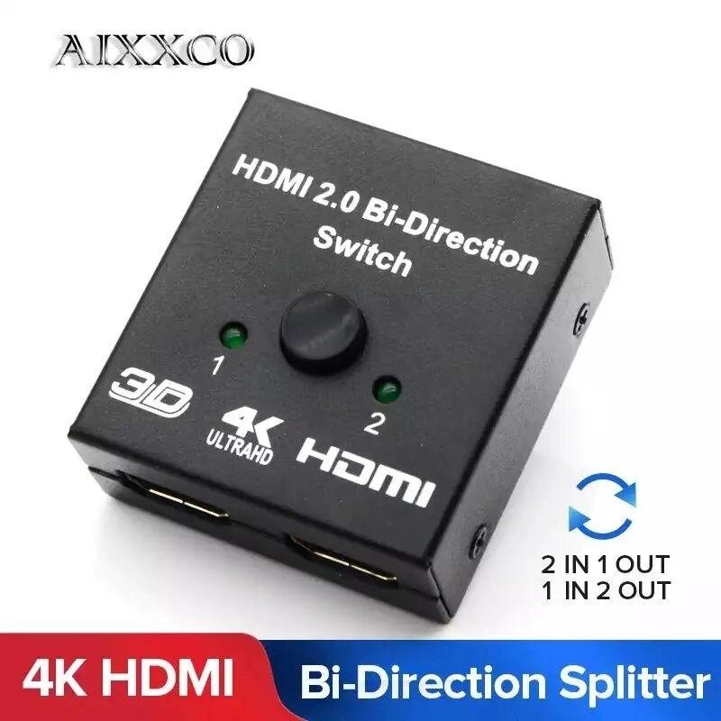 HDMI комутатор. Двоспрямований. спліттер, 1x 2/2x1. перетворювач від компанії ARTMOS - Інтернет магазин - фото 1