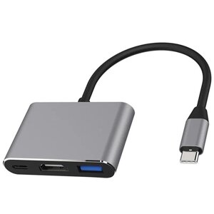 Hub Переходник Multiport Хаб MacBook Ноутбук TypeC - HDMI USB (5/1)
