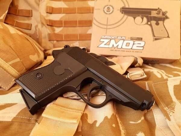 Іграшковий пістолет ZM 02 метал Walther PPK ПМ Оригінал CYMA від компанії ARTMOS - Інтернет магазин - фото 1