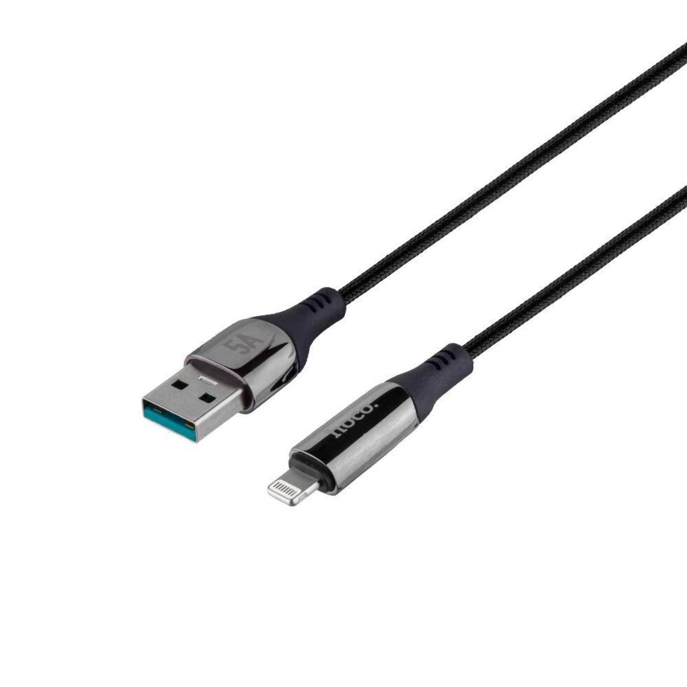 Кабель USB Hoco S51 Extreme USB Lightning 2.4A 1.2m Чорний від компанії ARTMOS - Інтернет магазин - фото 1