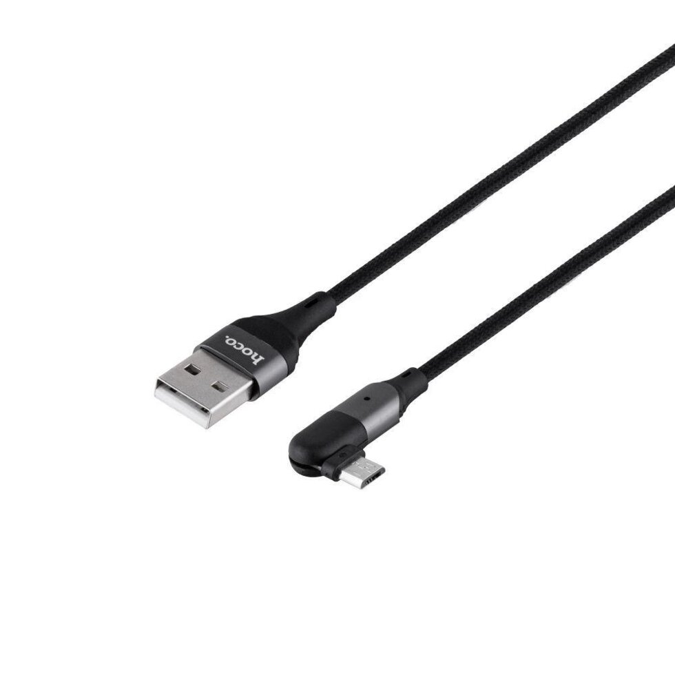 Кабель USB Hoco U100 Orbit USB Micro USB Чорний від компанії ARTMOS - Інтернет магазин - фото 1